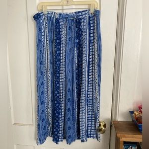 Vintage Orvis blue patterned stripe skirt. Lightweight for spring!
